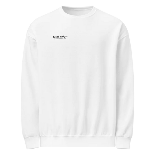 Unisex Classic Drope designs (logo) sweater| only logo on the front! (White sweater) GILDAN