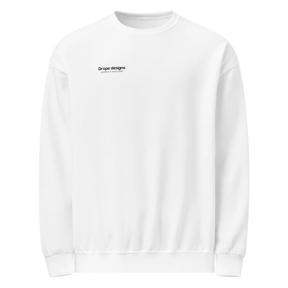 Unisex Classic Drope designs (logo) sweater| only logo on the front! (White sweater) GILDAN